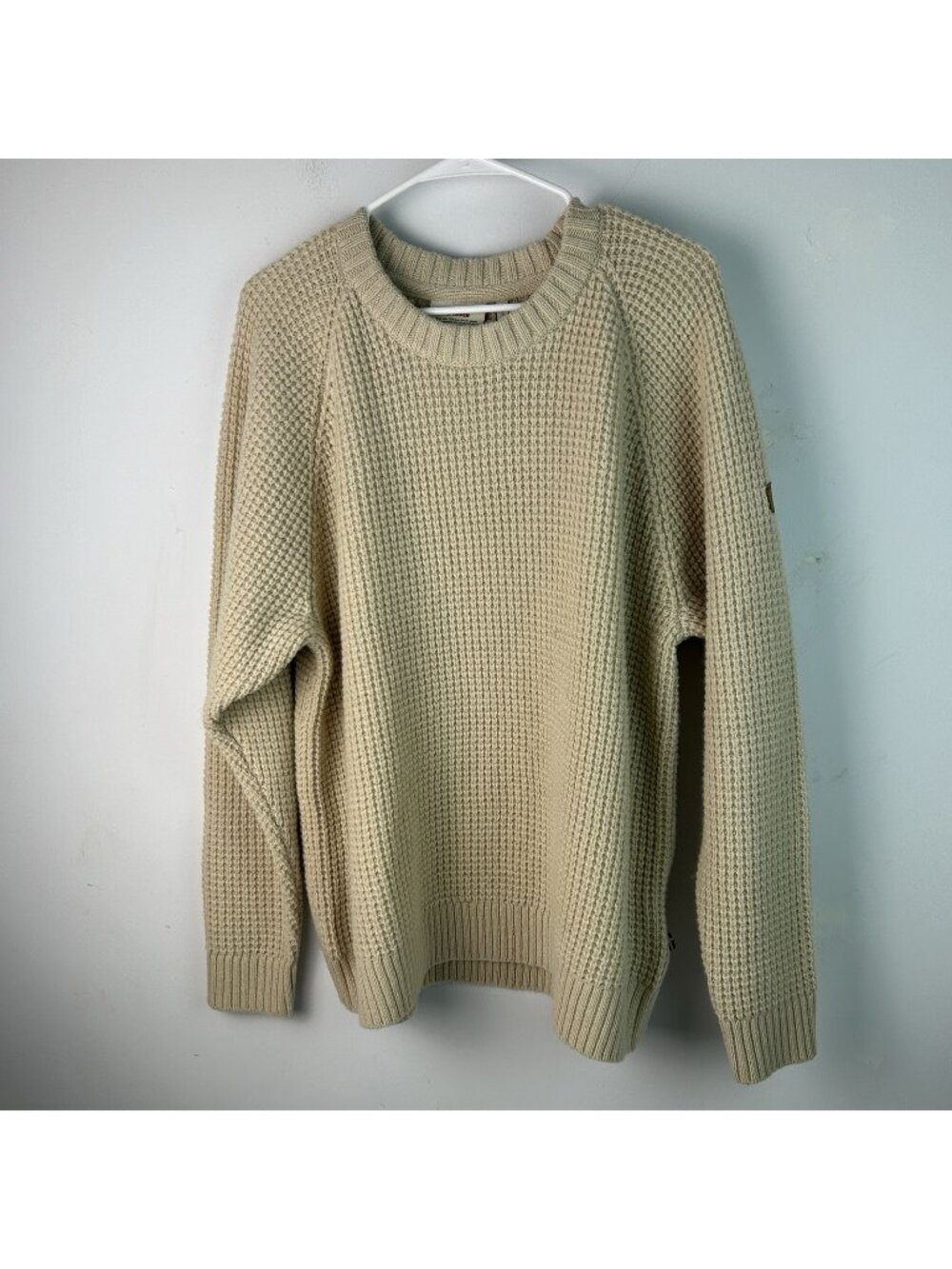 Fjallraven Ovik Waffle Knit Sweater Women Size Xl 100% Wool Scandinavian